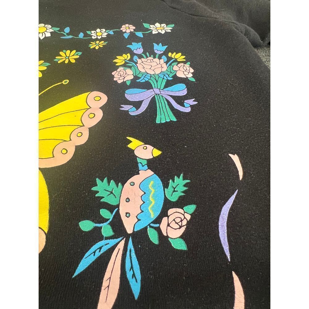 JERZEES butterfly peacock sweatshirt Made in USA - Picture 5 of 7